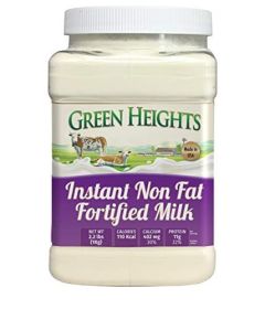 Instant Fortified Nonfat Milk Powder Jar 2 Pound / 900 GMS Jar (28+ Servings) - Proudly Made in America - Healthy Nourishing Essentials by Green