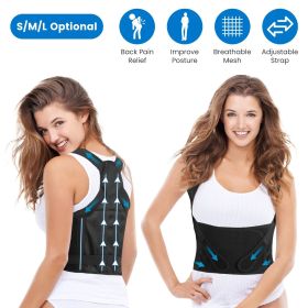 Posture Corrector for Women Men Adjustable Back Brace Posture Trainer Improve Hunchback Slouching Kyphosis Correction Invisible Under Clothes Upp (size: L)